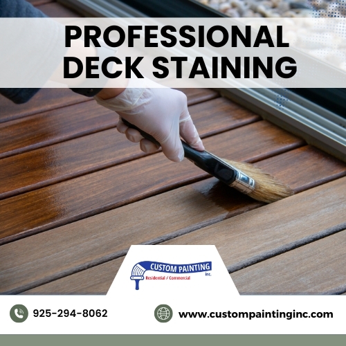 Staining a deck in Pleasanton, CA