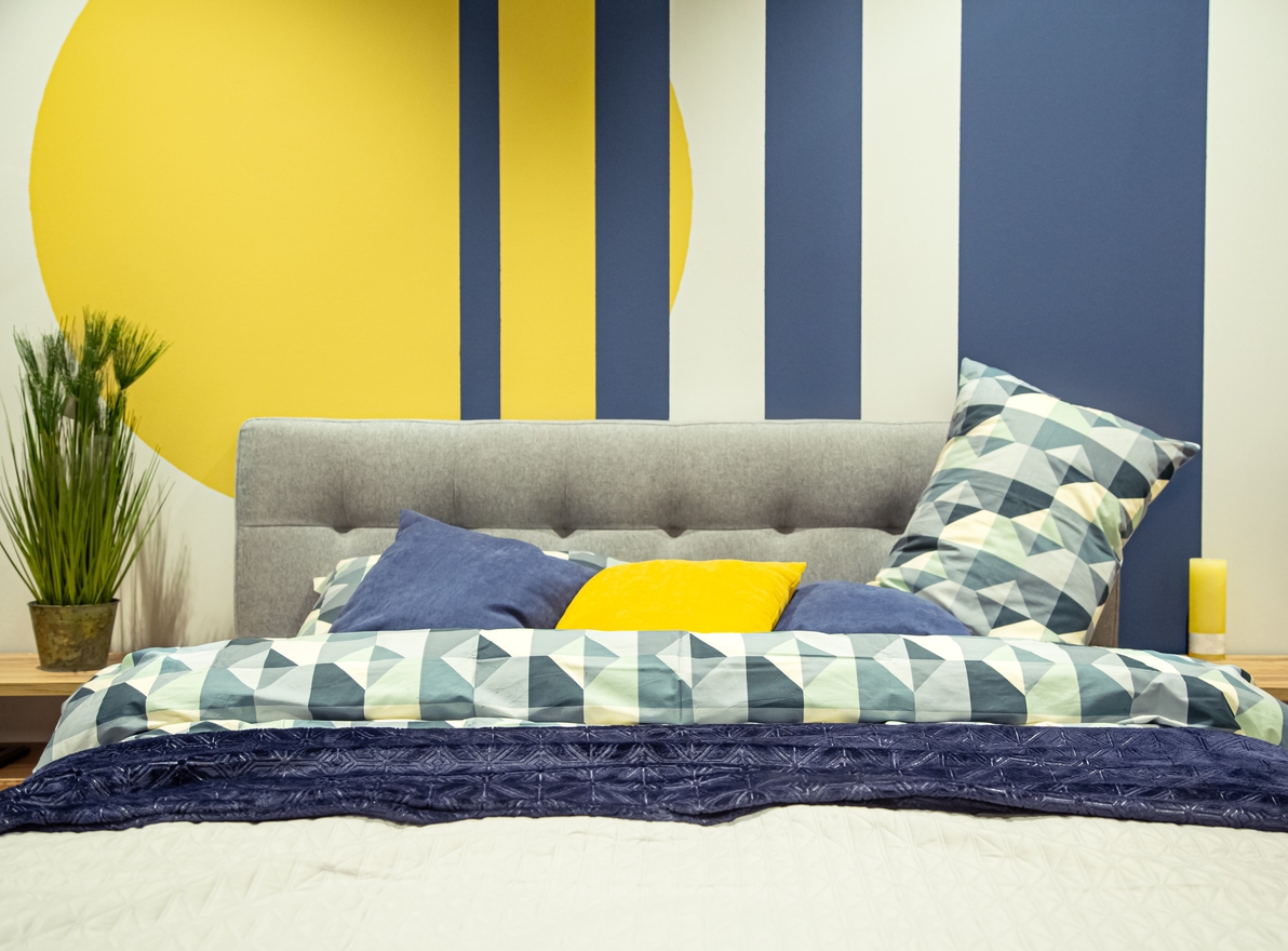 decorative wall paint in a Pleasanton, CA home